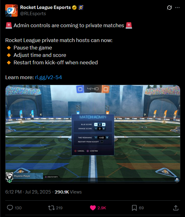 Admin Controls Announcement